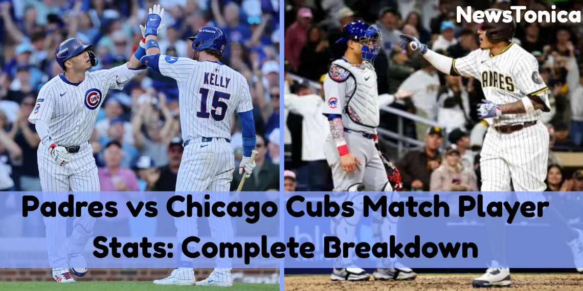 padres vs chicago cubs match player stats